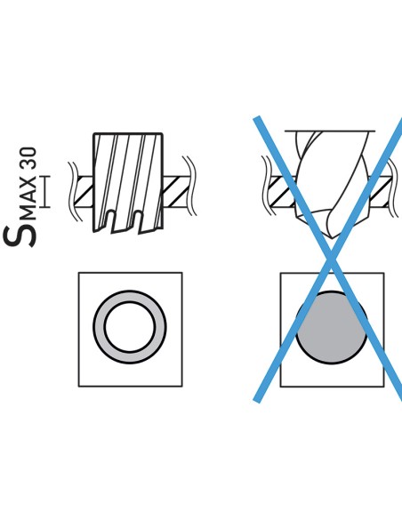 Sega a carotare con attacco weldon diamentro 27 mm Fervi f002/27