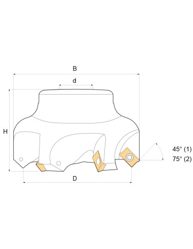 Fresa per recupero 80 mm Fervi f304/080