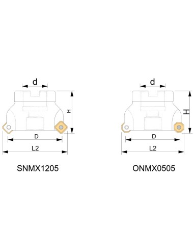 Fresa ad inserti negativi per spianatura 100 mm Fervi f407/100