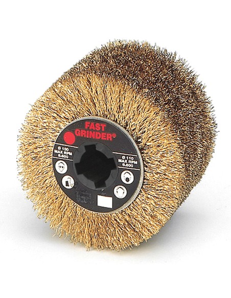 Rullo in filo di acciaio ottonato 100 x 100 mm per satinatrice