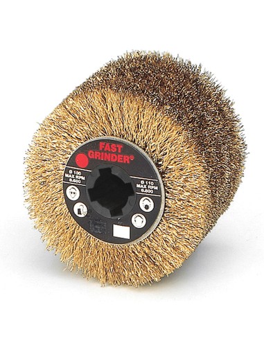 Rullo in filo di acciaio ottonato 100 x 100 mm per satinatrice makita