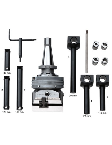 Testina per alesare centesimale con avanzamento 150 mm cm3 Fervi t021/030cm3
