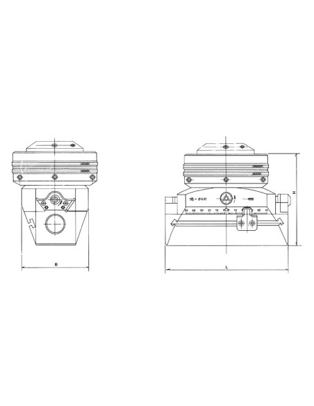 Testina per alesare centesimale con avanzamento 450 mm iso40 Fervi t021/100