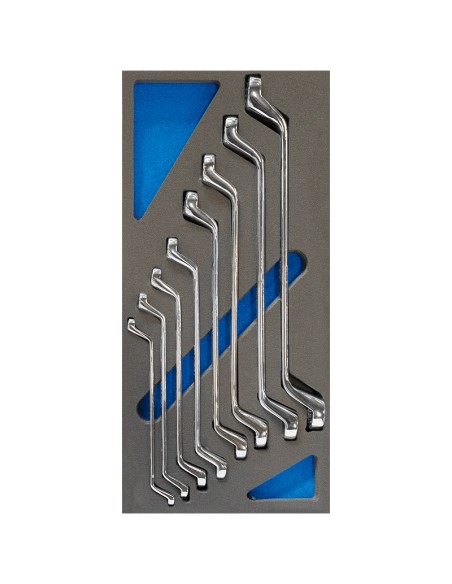 Serie 8 chiavi poligonali 6/7-20/22 mm in termoformato morbido Fervi tm01/030