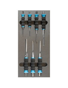 Serie 7 cacciaspine con paramano 2-8 mm in termoformato morbido Fervi tm01/037