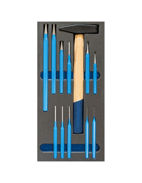 Serie martello cacciaspine e bulini in termoformato morbido Fervi tm01/038