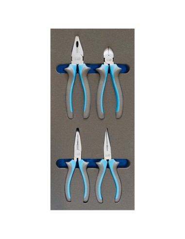 Serie 4 pinze e tronchese in termoformato morbido Fervi tm01/042