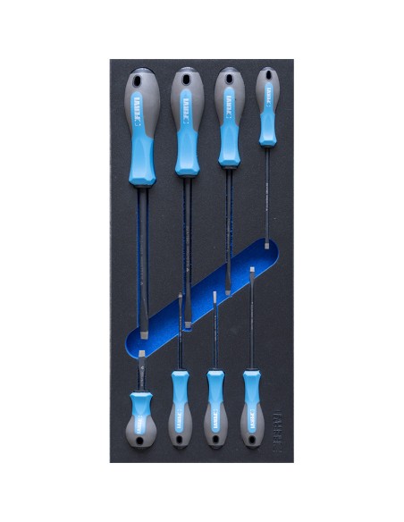 Serie 8 giraviti a taglio diamantati in termoformato morbido Fervi tm01/044