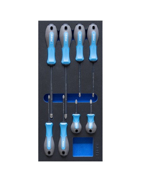 Serie 8 giraviti a croce diamantati in termoformato morbido Fervi tm01/045