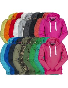 SWEAT SHIRT POUR FEMME AVEC CAPUCHE COTON MANCHE RAGLAN PAYPER ATLANTA+LADY