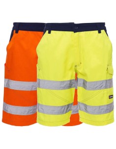 PANTACOURT BERMUDA PANTALON COURT HOMME DE TRAVAIL HAUTE VISIBILITÉ PAYPER CRAFT