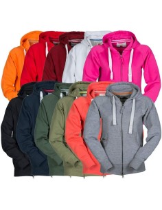 SWEATSHIRT POUR FEMME ZIP ENTIÈRE CAPUCHE COTON MANCHE RAGLAN PAYPER DALLAS+LADY