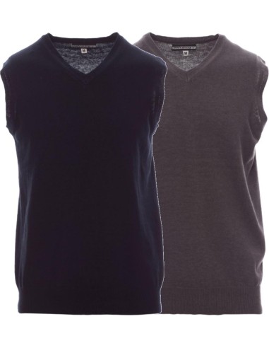 PULL SWEAT-SHIRT COL V SANS MANCHES POUR HOMME COTON PAYPER DESK