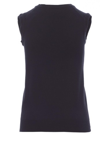 PULL SWEAT-SHIRT COL V SANS MANCHES POUR FEMME COTON PAYPER DESK LADY