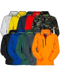 SWEAT-SHIRT VESTE EN POLAIRE PILE HOMME DEMI ZIP MANCHE RAGLAN PAYPER DOLOMITI+