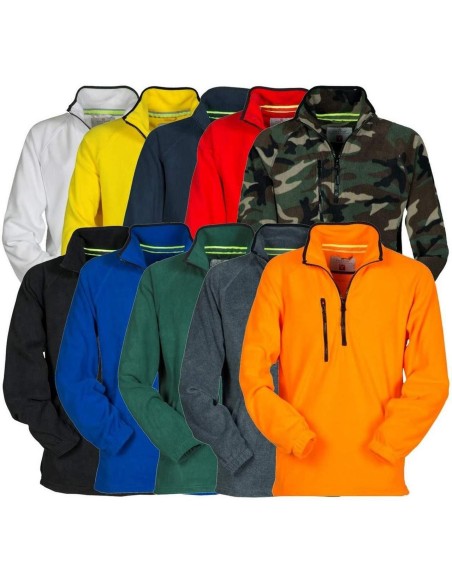SWEAT-SHIRT VESTE EN POLAIRE PILE HOMME DEMI ZIP MANCHE RAGLAN PAYPER DOLOMITI+