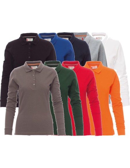 POLO À MANCHES LONGUES FEMME 100% COTON PAYPER FLORENCE LADY