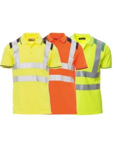 POLO DEUX COULEURS HAUTE VISIBILITÈ AVE BANDES RÈFLÈCHISSANTES PAYPER GUARD+