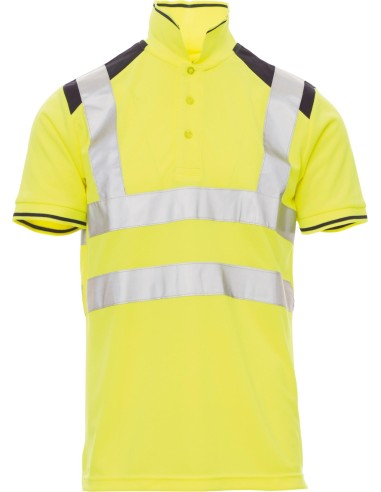 POLO DEUX COULEURS HAUTE VISIBILITÈ AVE BANDES RÈFLÈCHISSANTES PAYPER GUARD+