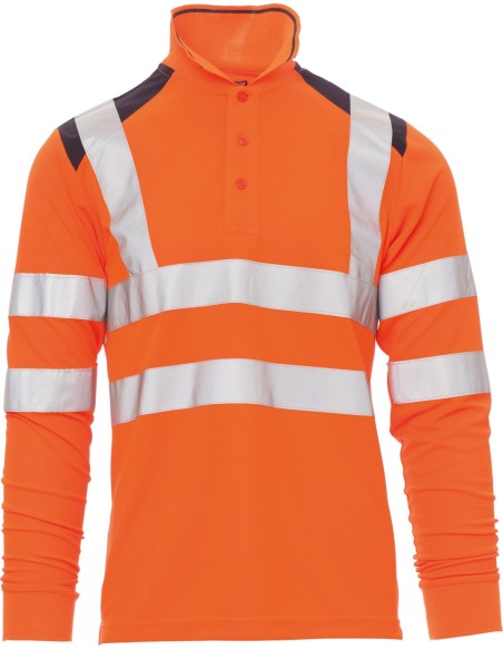 POLO MANCHES LONGUES HAUTE VISIBILITÈ BANDES RÈFLÈCHISSANTES PAYPER GUARD+WINTER