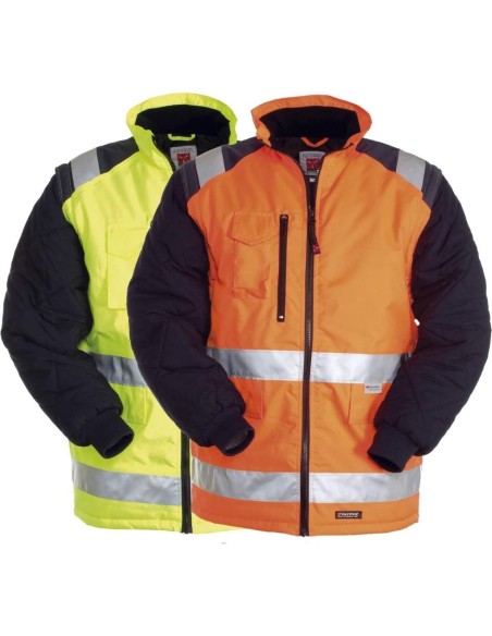 BLOUSON VESTE TRAVAIL HIVER IMPERMÉABLE REMBOURRÉ HAUTE VISIBILITÉ PAYPER HIWAY