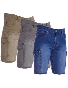 POUR HOMME BERMUDA DENIM JEAN PANTACOURT PANTALON COURT TRAVAIL PAYPER JEEP