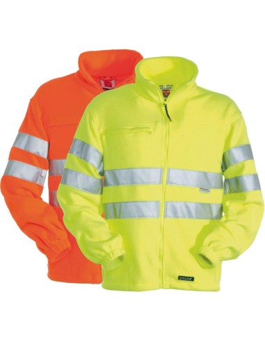 SWEAT-SHIRT VESTE EN FIBRE POLAIRE PILE HOMME ZIP HAUTE VISIBILITÉ PAYPER LIGHT