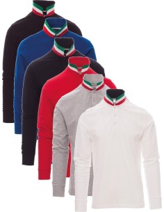 POLO À MANCHES LONGUES AVEC BOUTONS HOMME 100% COTON PAYPER LONG NATION