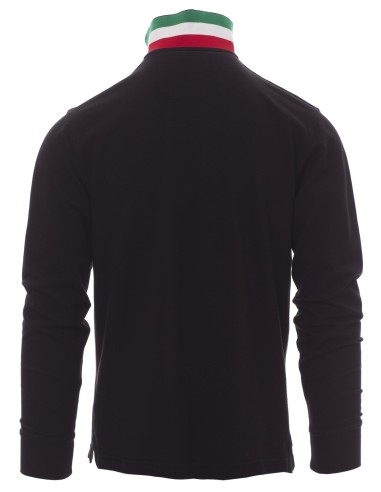 POLO &Agrave; MANCHES LONGUES AVEC BOUTONS HOMME 100% COTON PAYPER LONG NATION