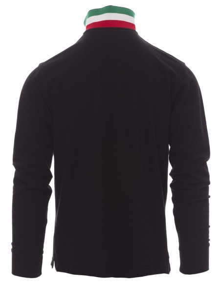 POLO &Agrave; MANCHES LONGUES AVEC BOUTONS HOMME 100% COTON PAYPER LONG NATION