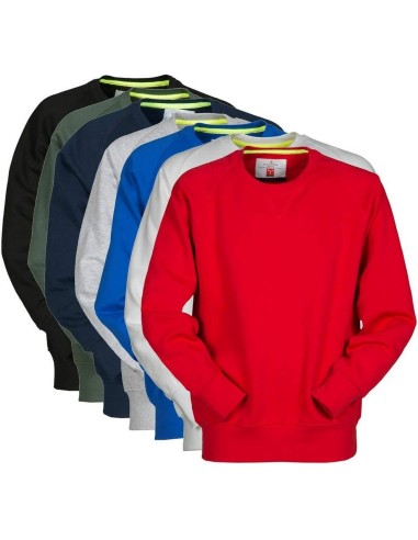 SWEAT SHIRT PULL ENCOLURE RAS DU COU POUR HOMME COTON RAGLAN PAYPER MISTRAL+