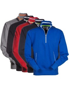 SWEAT-SHIRT POUR HOMME DEMI ZIP COTON MANCHES LONGUES PAYPER RIO