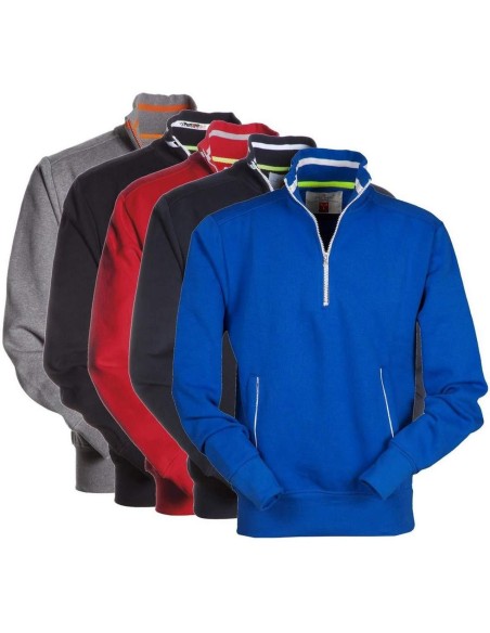 SWEAT-SHIRT POUR HOMME DEMI ZIP COTON MANCHES LONGUES PAYPER RIO