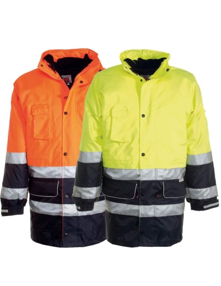 BLOUSON VESTE TRAVAIL HIVER IMPERMÉABLE HAUTE VISIBILITÉ PAYPER SECURITY