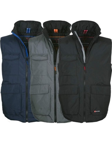 GILET VESTE VETEMENT DE TRAVAIL REMBOURRÉ UNISEXE MULTIPOCHES PAYPER WANTED