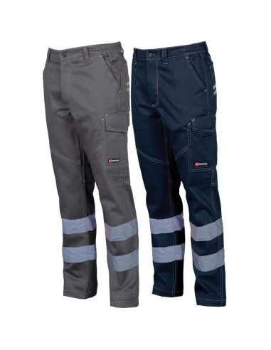 PANTALON DE TRAVAIL BANDES R&Eacute;FL&Eacute;CHISSANTES UNISEX PAYPER WORKER REFLEX