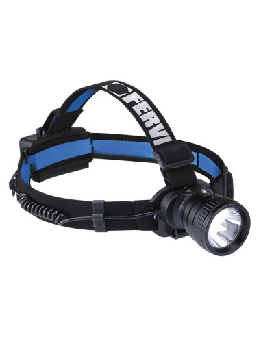 Lampe frontale elastique led casque 120lm fervi 0493/2