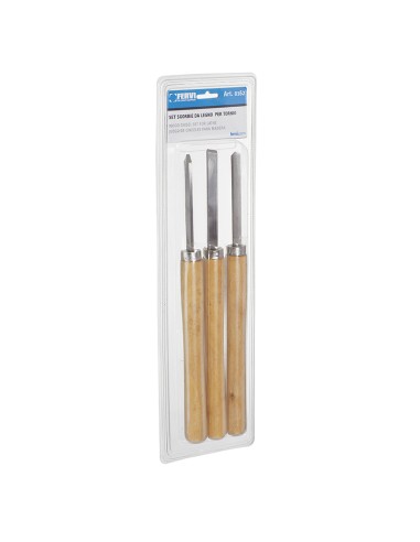Jeu 3 gouges ciseaux 370 mm outils bois para tour fervi 0162