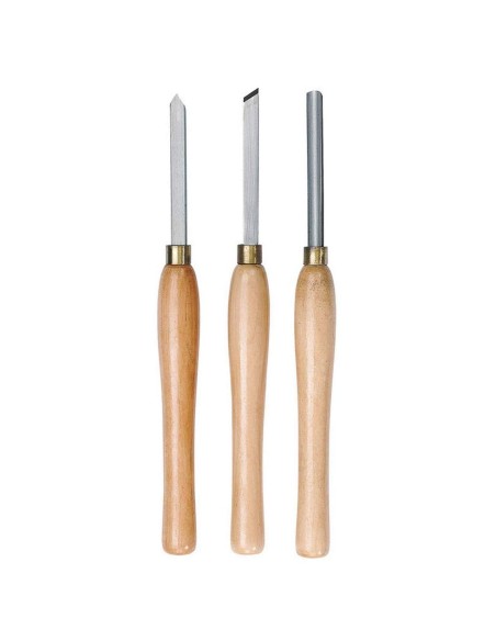 Jeu 3 gouges ciseaux 370 mm outils bois para tour fervi 0162