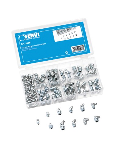 Coffret de 110 raccord graisse graisseur m6 m8 m10 fervi 0176