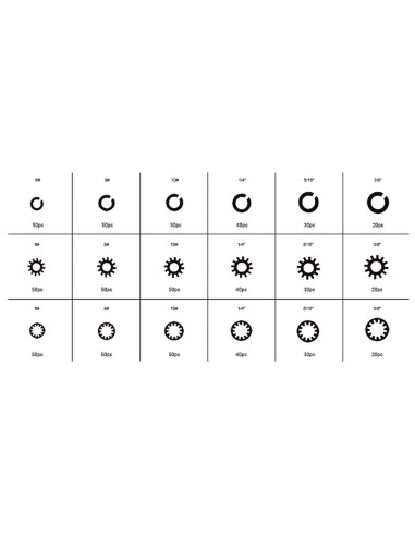 Assortiment 720 pieces rondelles fervi 0178