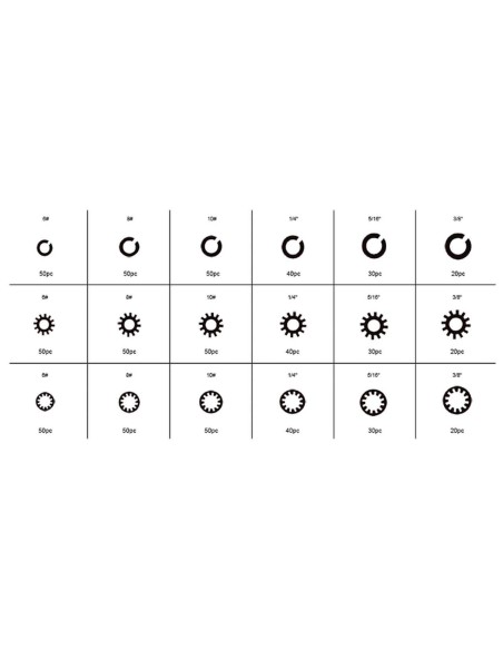 Assortiment 720 pieces rondelles fervi 0178