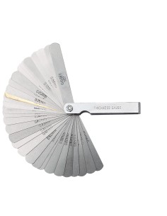 Jeu de cales jauge d'epaisseur 20 lames lamelles 0,05-1,00 fervi 0212