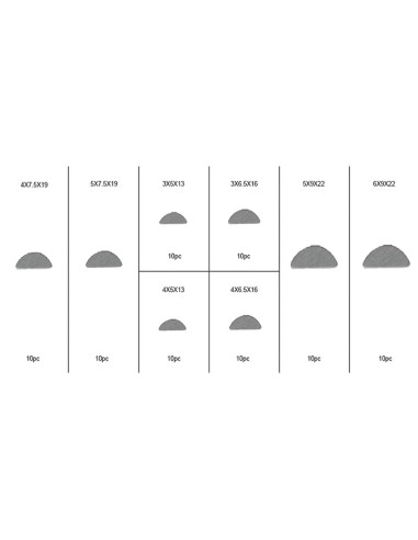 100 DISQUES ASSORTIMENT DEMI-DISQUES FERVI 0263