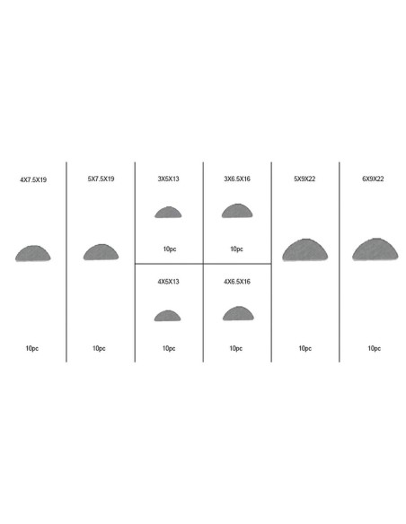 100 DISQUES ASSORTIMENT DEMI-DISQUES FERVI 0263