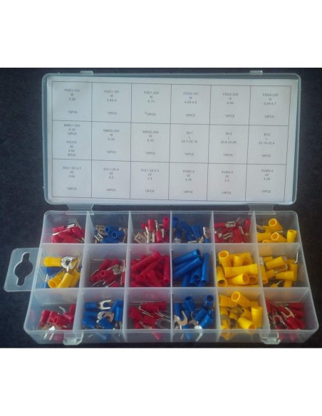 Coffret de 200 cosses électriques connecteur à sertir fervi 0293
