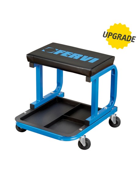 Tabouret sur roulettes d'atelier mecanicien fervi 0645/s