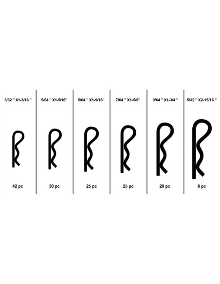 Coffret de 150 goupilles goupille fervi 0298