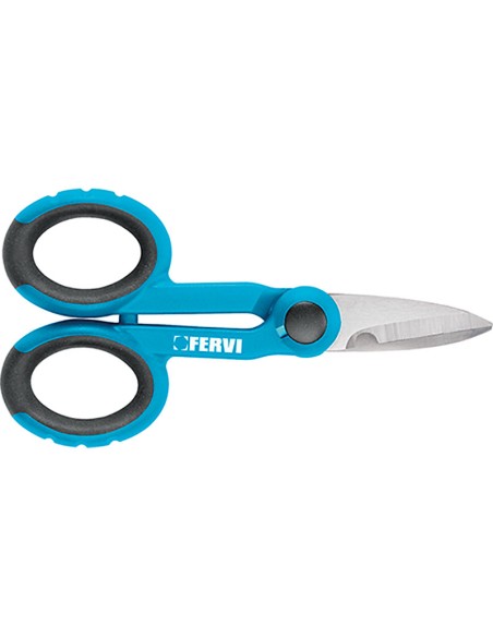Ciseaux d'électricien acier inoxidable 140 mm fervi 0672/b