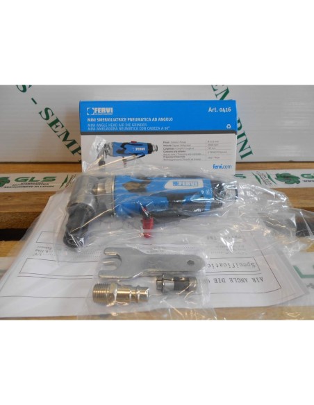 Meleuse pneumatique droite et d'angle 1/4" a air comprime fervi 0416